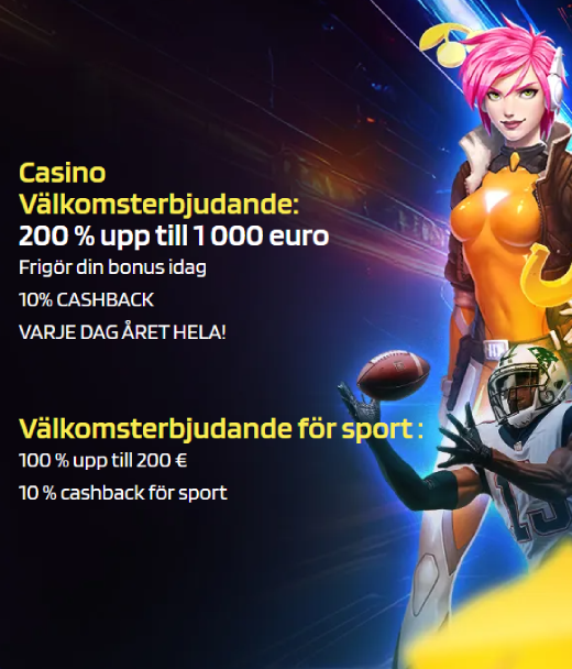 Bonusar för registrering hos LyraBet